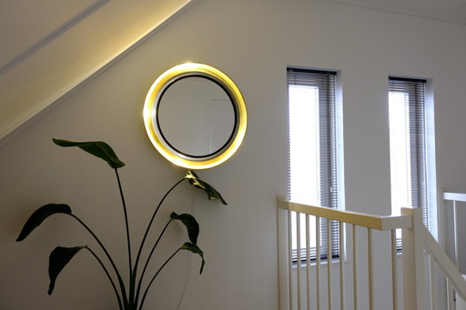 Wall Mirror With Lighting 1970s