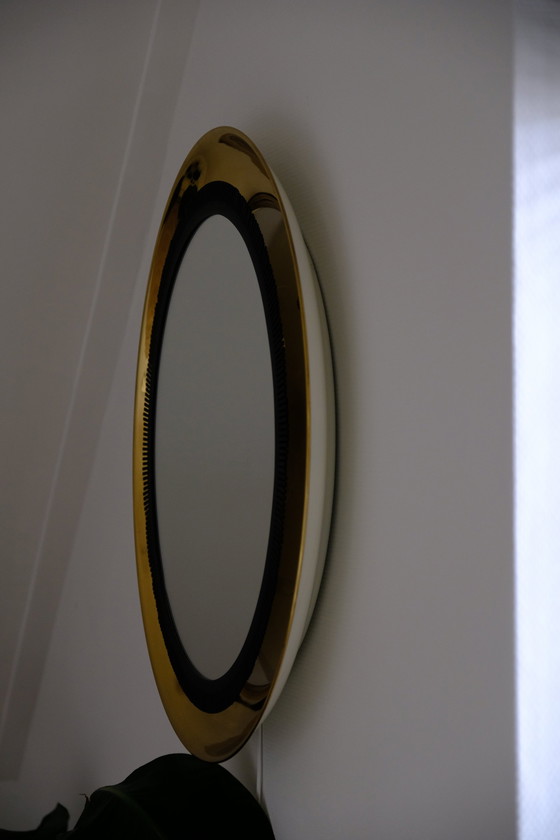 Image 1 of Wall Mirror With Lighting 1970s