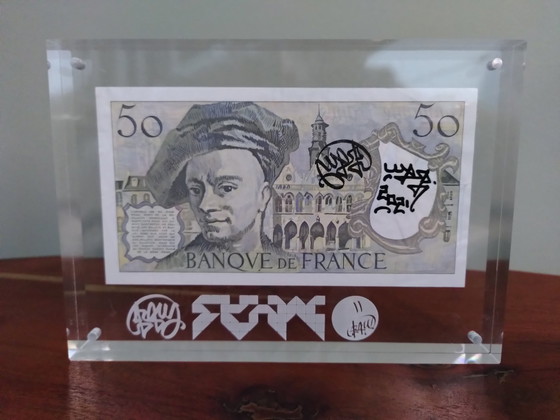 Image 1 of "50Qdlt-1" Painting By Wxyz On Ff50.- Banknote 'Quentin De La Tour'