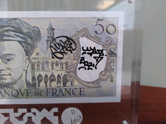 Image 1 of "50Qdlt-1" Painting By Wxyz On Ff50.- Banknote 'Quentin De La Tour'