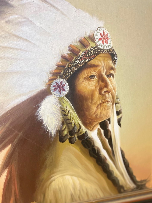 Beret: Portrait Of An Indian Chief