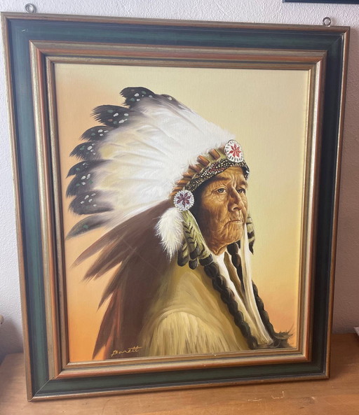 Beret: Portrait Of An Indian Chief