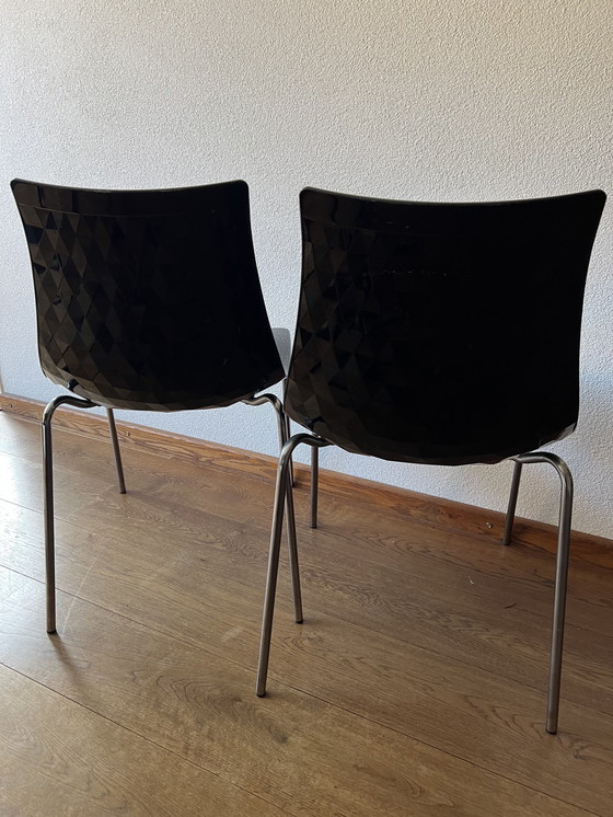 Image 1 of 2X Calligaris Ice Chair Black