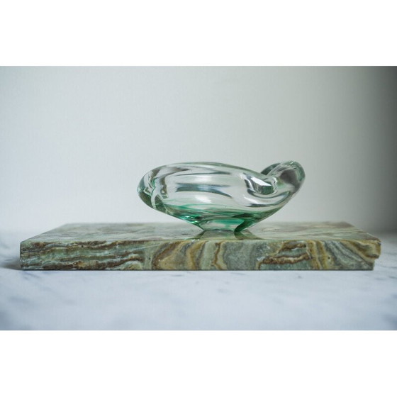 Image 1 of Posacenere vintage in vetro di Max Verboeket per Maastricht Kirstalunie, Paesi Bassi, anni '50