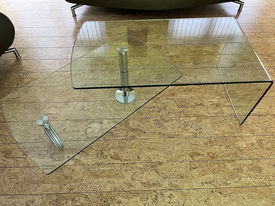 Image 1 of Swivel Glass Coffee Table