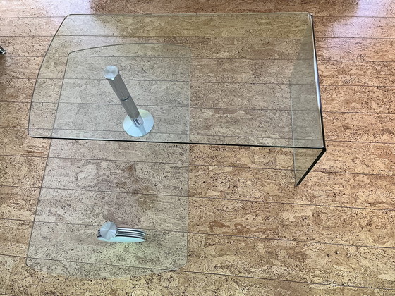 Image 1 of Swivel Glass Coffee Table