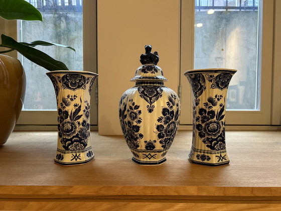 Image 1 of Delfts Blauw Klassieke vazen set