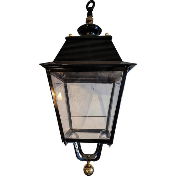 Image 1 of Vintage brass and Pvc street lantern