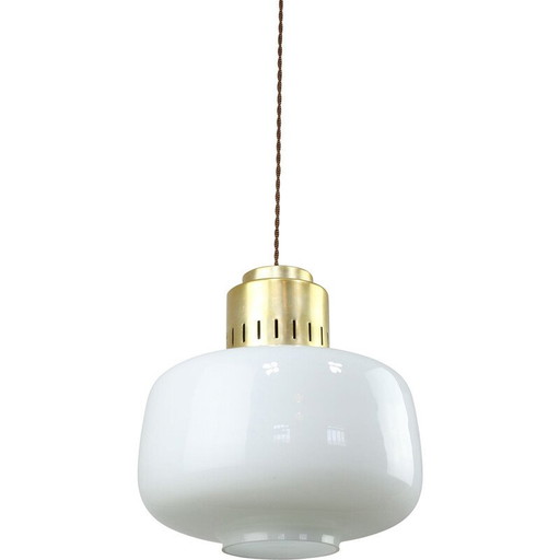 Mid-century opaline pendant lamp