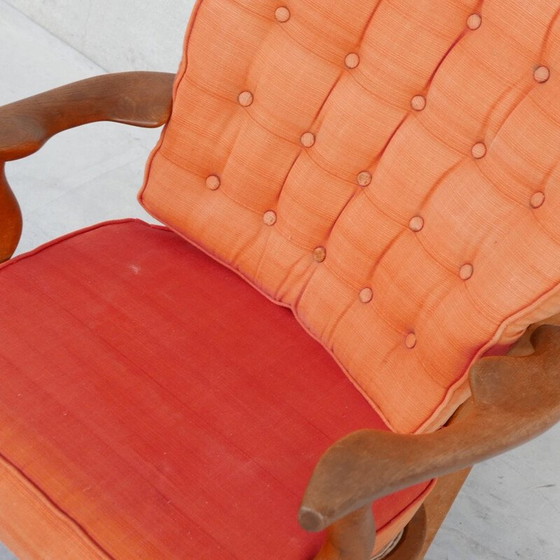 Image 1 of Mid-century Repos oakwood armchair by Guillerme et Chamron, France 1950s