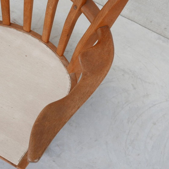 Image 1 of Mid-century Repos oakwood armchair by Guillerme et Chamron, France 1950s