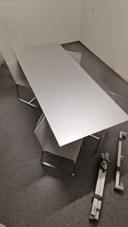 Aluminum mdf italia table