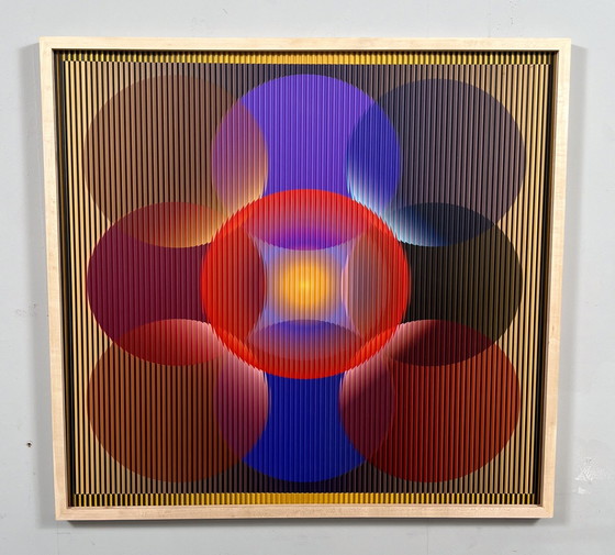 Image 1 of Lena László For Studio Exactly, Lenticular/3D Relief On Aluminum Plate With Lamination '27 Different Circles', Limited