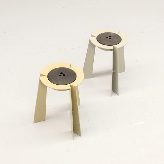 Image 1 of Set Of 2 Stools Allesandro Mendini For Venini 80S