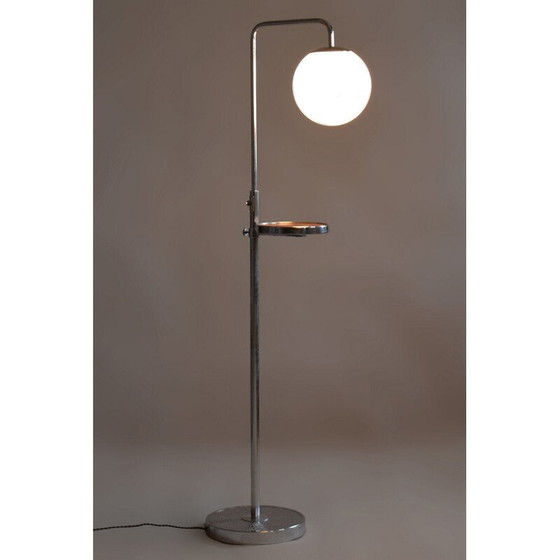 Image 1 of Vintage floor lamp in chromed steel and glass by Hynek Gottwald, Czechoslovakia