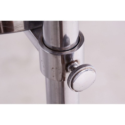 Vintage floor lamp in chromed steel and glass by Hynek Gottwald, Czechoslovakia