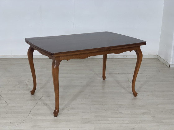 Image 1 of années 60 chippendale table de salle à manger table de cuisine table à rallonges vintage