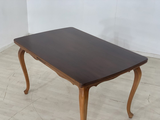 Image 1 of Tavolo da pranzo Chippendale anni '60, tavolo da pranzo, tavolo da cucina allungabile, vintage