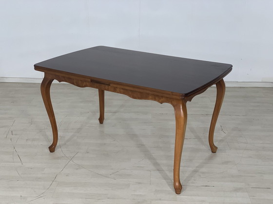 Image 1 of années 60 chippendale table de salle à manger table de cuisine table à rallonges vintage