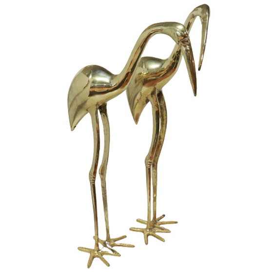 Image 1 of 2x brass herons XL