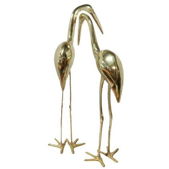 Image 1 of 2x brass herons XL