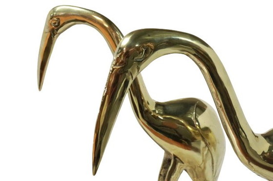 Image 1 of 2x brass herons XL