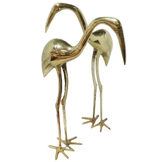 Image 1 of 2x brass herons XL