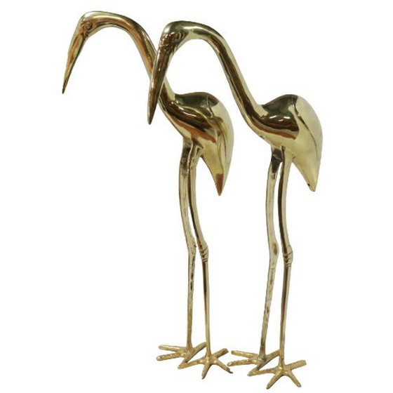 Image 1 of 2x brass herons XL