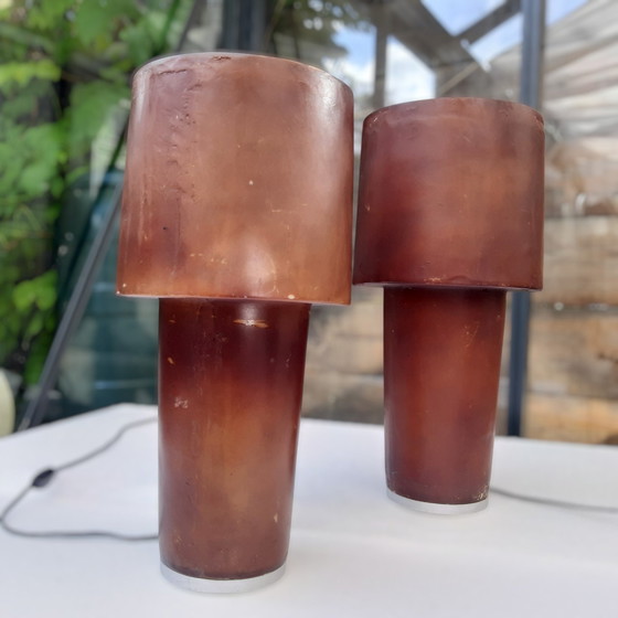 Image 1 of Pair of Osini Fatlight Fiberglass Lamps Design Nicolai Carels, 90S