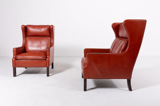 Image 1 of 1970’S Pair Of Vintage Danish Design ‘Wing’ Armchairs By Mogens Hansen