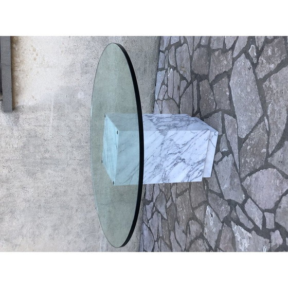 Image 1 of Large vintage table in Carrara marble 1970s