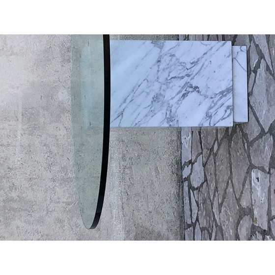 Image 1 of Large vintage table in Carrara marble 1970s