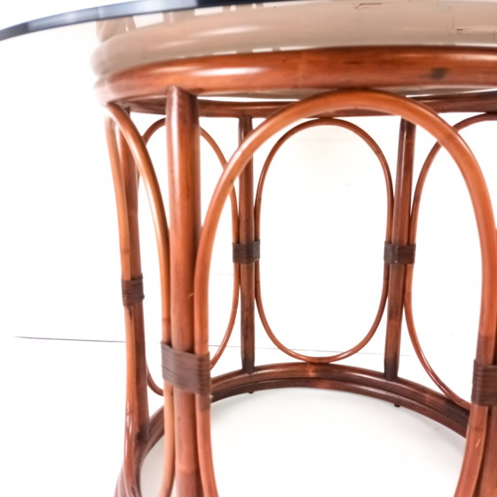 Image 1 of Vintage manou with smoked glass dining table