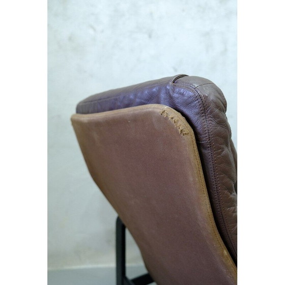 Image 1 of Mid century leather lounge chair by Oy BJ Dahlqvist for BD Furniture, Finland 1960s