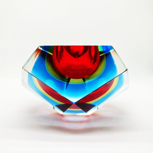 1960S  Ashtray Or Catch-All In Murano Glass Attributed To Flavio Poli For Seguso. Made In Italy