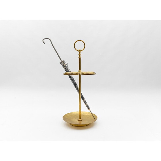Image 1 of Vintage hammered brass umbrella stand, Austria 1960