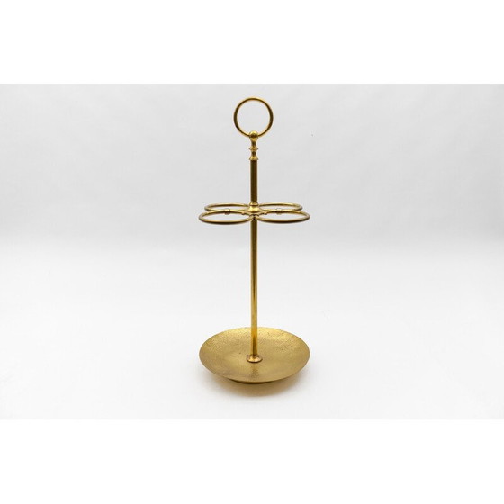 Image 1 of Vintage hammered brass umbrella stand, Austria 1960