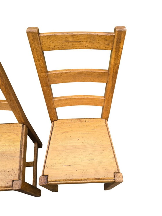 Image 1 of Set Of 6 Solid Wood Chairs