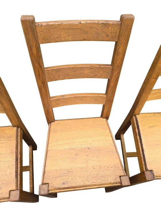 Image 1 of Set Of 6 Solid Wood Chairs