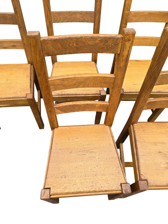 Image 1 of Set Of 6 Solid Wood Chairs