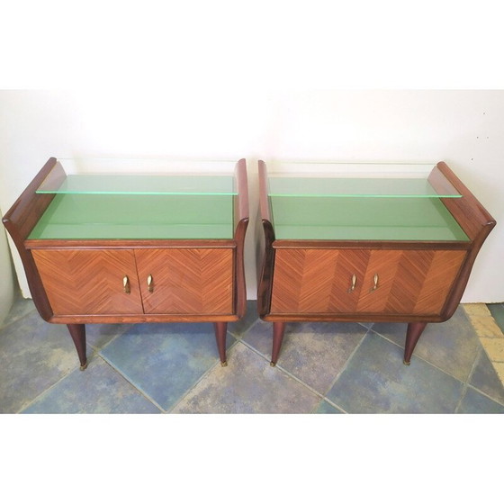 Image 1 of Pair of vintage night stands by Paolo Buffa, 1950s