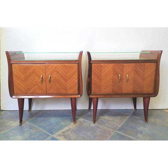 Image 1 of Pair of vintage night stands by Paolo Buffa, 1950s
