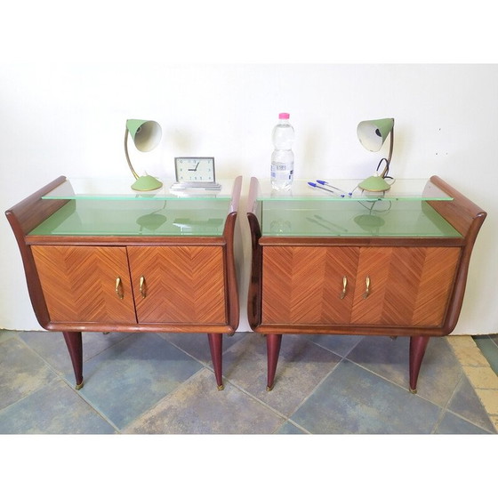 Image 1 of Pair of vintage night stands by Paolo Buffa, 1950s