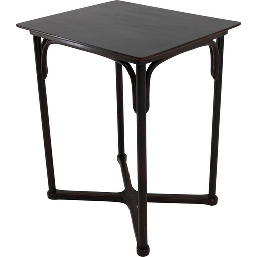 Vintage Art Nouveau beech side table by J and J Kohn, Austria 1910