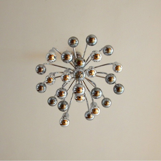Image 1 of Vintage Sputnik Space age chandelier with 9 design lights, 1970s