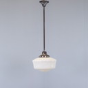 Lampada a sospensione Art Déco in opalino