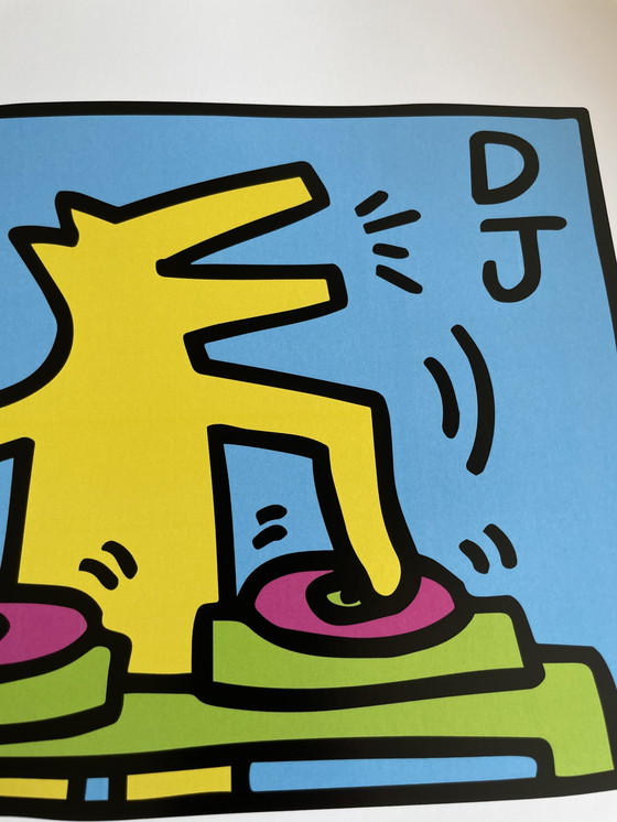 Image 1 of Keith Haring (1958-1990), Untitled (Dj) 1983, Licensed By Artestar Ny, Printed In U.K.