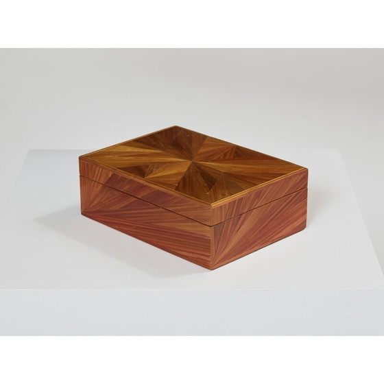 Image 1 of Vintage box in straw marquetry by Jean-Michel Frank, 1930s