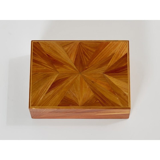 Image 1 of Vintage box in straw marquetry by Jean-Michel Frank, 1930s