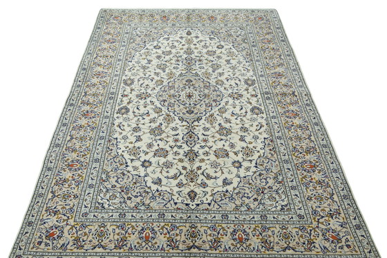 Image 1 of 303 X 196 Cm Hand-Knotted Keshan Rug In Beige